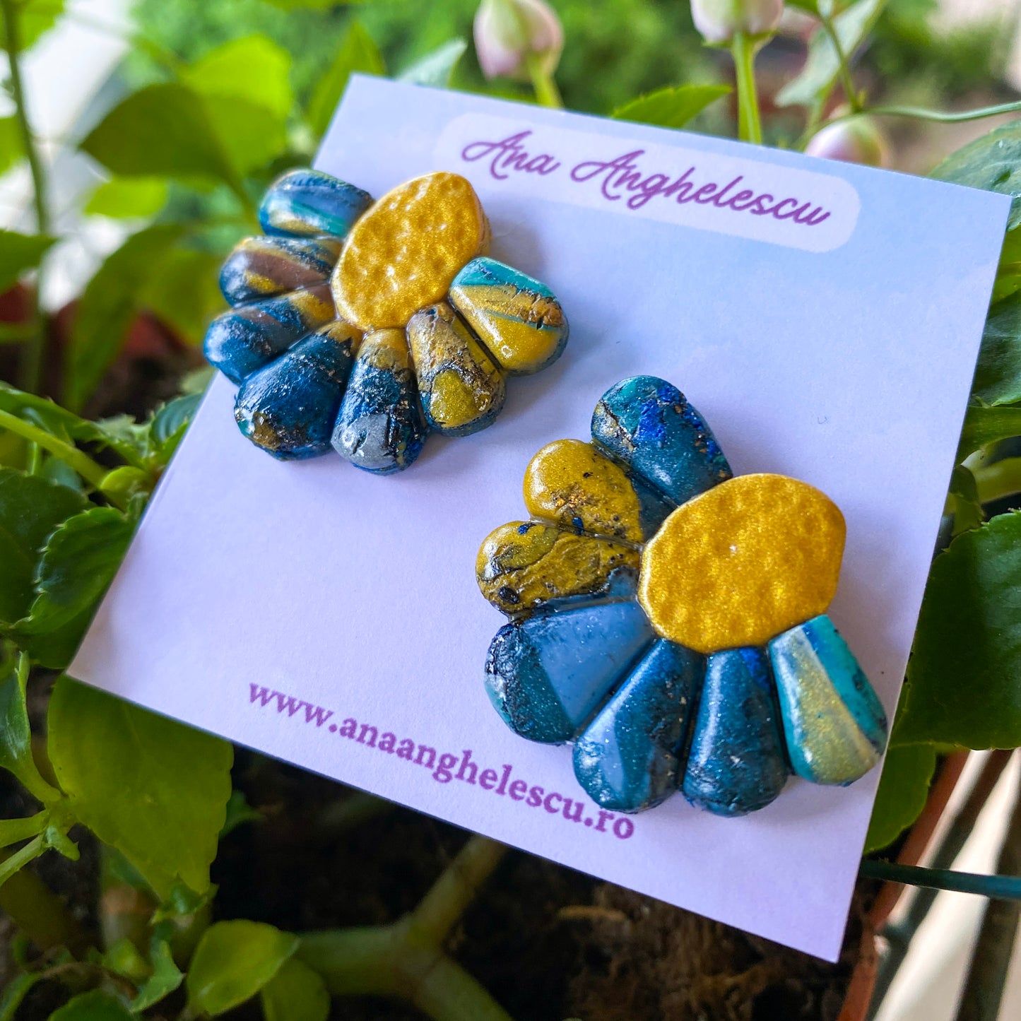 Cercei statement Lapis Lazuli 6