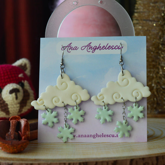 Cercei nori și fulgi