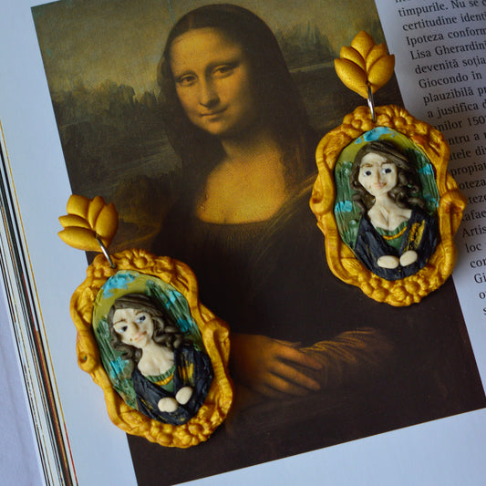 Cercei tablou ,,Mona Lisa ” (Leonardo da Vinci)