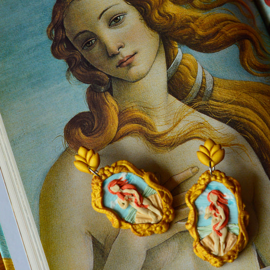 Cercei tablou ,,Nașterea Venerei” (Sandro Botticelli)