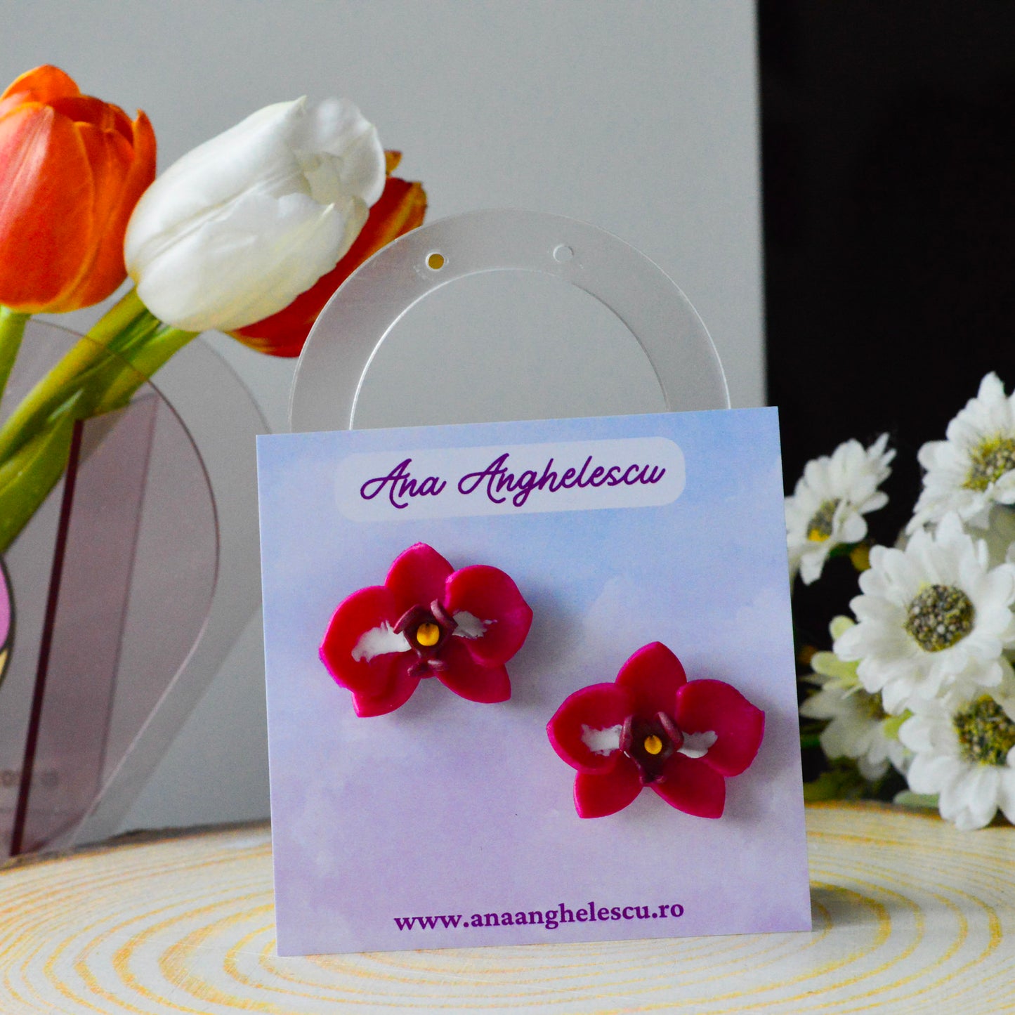 Cercei statement orhidee