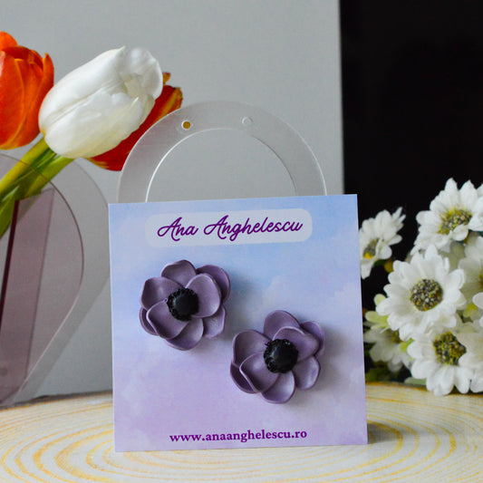 Cercei statement anemonă