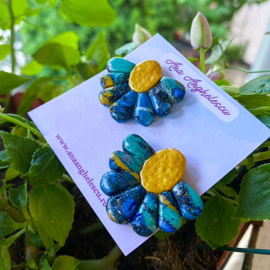 Cercei statement Lapis Lazuli 7