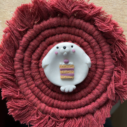 Pietricică terapeutică, antistres cu focă (worry stone)